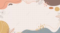 an abstract background with flowers and leaves in pastel colors, illustration, art png and psd