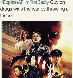 Hahahaha definitely NOT how Cap would describe it! But still funny Explain A Film Plot Badly, Movie Plot, Be With You Movie, Marvel Avengers Funny, Avengers Memes, Marvel Films