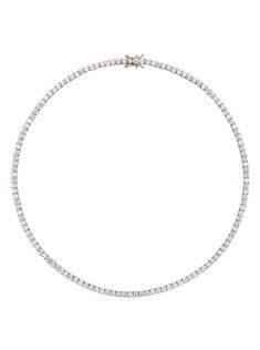 MOSS ROUND CUT, 4-PRONG 3MM , LAB-GROWN WHITE SAPPHIRE SILVER RIVIÈRE – Dorsey Moss Necklace, On Leave, Red Sapphire, Tennis Necklace, Sapphire Stone, Looks Chic, Fine Earrings, Pendant Bracelet, White Sapphire