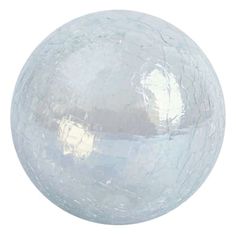 a clear plastic ball is shown on a white background for use as an object or decoration