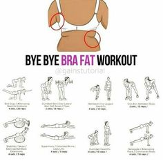 Bra Fat Workout, Latihan Dada, Back Fat Workout, Fat Workout, At Home Workout Plan