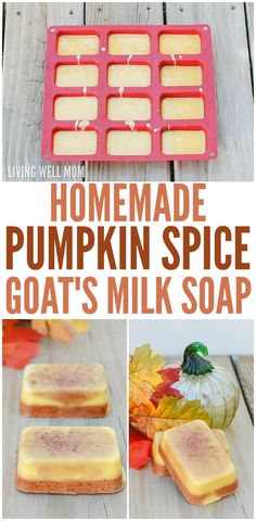 homemade pumpkin spice goat's milk soap recipe is so good and easy to make