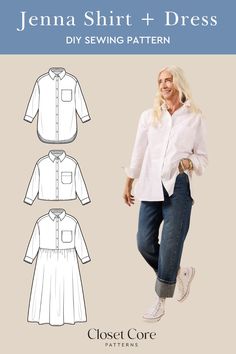 the jenny shirt and dress sewing pattern