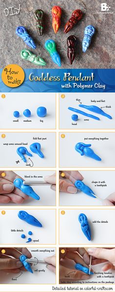 the instructions for how to make polymer nails with plastic tips and glue on them are shown