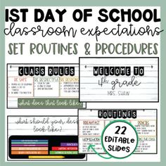 the back to school classroom expectations and schedules