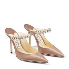 Jimmy Choo BING 100 Jimmy Choo Bing, Jimmy Choo Heels, Ballet Pink, Louis Vuitton Shoes, Jimmy Choo Shoes, Leather Mules, Jimmy Choo, Designer Shoes, Patent Leather