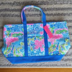 New With Tags So Cute! Color: Lilly Loves Dc Smoke Free Home Fast Shipping Cute Blue Bags For Vacation, Mesh Tote Bag, Lilly Pulitzer Target, Vintage Lilly Pulitzer, Pool Bags, Carryall Tote, Reusable Shopping Bags, Shopper Tote, Small Tote