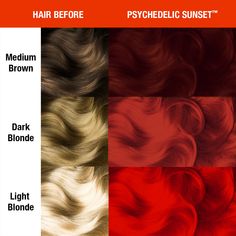 Psychedelic Sunset® is the hottest orange can get. This fiery, neon orange hair dye has all the vibrance of a warm California sunset. Good vibes only, lighten your hair to level 8 blonde for the most euphoric results. Pro Tip: Combine Psychedelic Sunset® with our Tiger's Eye Supernatural Shade for a perfect warm, rich, caramel colored copper shade! WEAR IT LOUD!® Level 8 Blonde, Orange Hair Bright, Neon Orange Hair, Copper Hair Dye, Bright Copper Hair, Orange Hair Dye, Manic Panic Hair Color, Permanent Hair Dye Colors, Manic Panic Hair