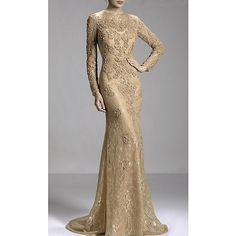 Silhouette:Mermaid / Trumpet; Hemline / Train:Sweep / Brush Train; Closure:Zipper UP; Embellishment:Appliques,Beading; Fabric:Lace; Sleeve Length:Long Sleeve; Tips:Appliques or beadings design are handmade which may vary slightly for each product; Style:Mother,Luxurious; Occasion:Formal Evening,Engagement; Neckline:Jewel Neck; Front page:Evening Gown; Listing Date:11/24/2019; Bust:; Hips:; Hollow to Floor:; Waist:; Features:Fall Wedding Guest Red Green Dress, Sequin Evening Gowns, Luxurious Dresses, Evening Dresses Online, Cheap Evening Dresses, Dresses Formal Elegant, Formal Evening Dress, Evening Gowns Elegant, Illusion Dress