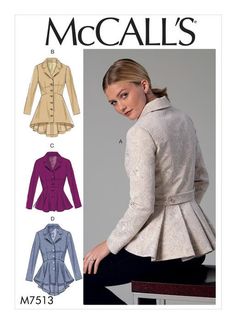 a woman's jacket and coat sewing pattern