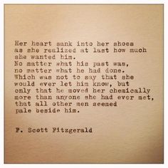 an old typewriter with the words, her heart sunk into her shoes