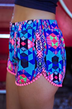 I want these :)  High Stakes Shorts - Royal Pom Pom Shorts, Shorts Pattern, Cute Shorts, Women Clothing Boutique, Visual Kei, Street Styles, Jeans Shorts, Passion For Fashion