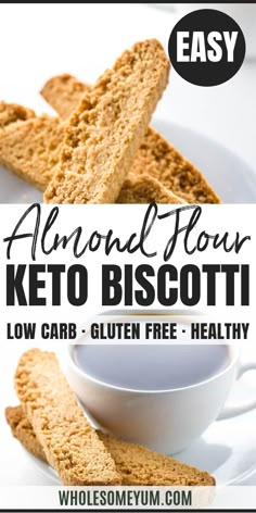 almond flour keto biscotti with low carb and gluten free