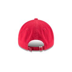 The Arizona Cardinals Core Classic 9TWENTY Adjustable Cap features an embroidered Cardinals logo at the front panels with a woven tab displaying the team logo on a D-Ring closure at the rear. Red Casual Baseball Cap With Logo Patch, Casual Red Baseball Cap With Logo Patch, Casual Red Baseball Cap For Fans, Red Hat With Embroidered Logo For Game Day, Red Casual Baseball Cap For Fans, Casual Adjustable University Red Baseball Cap, Casual Red Baseball Cap For Game Day, Casual University Red Adjustable Baseball Cap, Casual Six-panel Baseball Cap For Fans