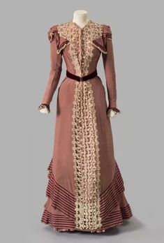 Smoky Rose Dress Old Dress, Victorian Era Fashion