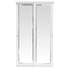 an image of a white sliding door with glass on the outside and side panels open