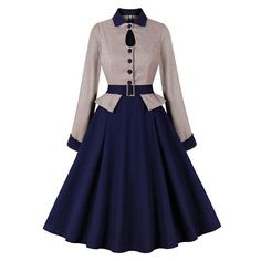 Hemline / Train:Midi; Season:Spring,Fall; Sleeve Length:Long Sleeve; Look After Me:Machine wash,Wet and Dry,Washable; Gender:Women's; What's in the box:Dress; Types:A-Line Dress,Swing Dress,Dress; Style:Retro Vintage,1950s; Occasion:Date; Material:Cotton; Age Group:Adults'; Pattern:Houndstooth; Neckline:Turndown; Listing Date:01/29/2024 Retro A-line Vintage Dress For Fall, Fitted Retro Vintage Dress For Winter, Retro Fitted Vintage Dress For Winter, Blue Vintage Winter Dresses, Retro Pleated Dress For Fall, Retro Patchwork Dress For Fall, Vintage Dresses For Fall, Retro Vintage Dress For Fall, Fitted Retro Vintage Dress For Fall