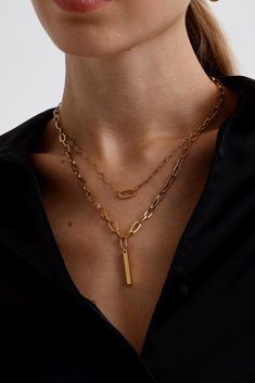 Gold Bar Pendant Necklace 🏷️ 40% OFF TODAY ONLY\   CHRISTMAS DEAL: BUY 2 GET 1 FREE PROMO CODE IS: GET1FREE * Material: 14K Gold Plated  * Length/Diameter: 40cm\15,84' * Tarnish free * Safe for sensitive skin * Hypoallergenic, lead and nickel free O T H E R ∙ I N F O R M A T I O N  ✨Delivery Time for UK: 2-4 days  ✨Delivery time for International: 4-8 days ✨ All items are nicely packaged and giftable in elegant jewellery bags. ✨ If you can't find the information you need or need some advice for Gold Bar Pendant Necklace, Gold Bar Pendant, Bar Pendant Necklace, Bar Pendant, Gold Bar, Gold Chain Necklace, Elegant Jewelry, Jewelry Bags, Gold Chains