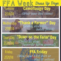 a poster with the words fa week on it