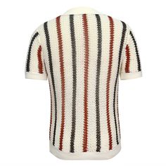 Threebooy Mens Breathable Striped Casual Hollow Knitted Polo Shirt Genderless 2024 Summer New Fashion Contrast Color Simple Shirt Unisex Sleeve Length(cm) short（4-16inch） Color Style Contrast Color Pattern Type Patchwork Collar Turn-down Collar Tips: Please choose the size according to your height and weight.1. Order size is EU size.2. As measured by hand,1-3 cm difference is allowed (1cm=0.39inch).3. Different computer can display different colors even if it is the same color.please allow reaso Casual White Knit Shirt, White Retro Top With Ribbed Collar, Retro White Top With Ribbed Collar, Retro Crew Neck Knit Top, White Collared Knit Tops, Striped Knitted Crew Neck Tops, Retro Beige Knit Tops, Beige Knit Retro Top, Striped Knitted Cotton Top