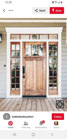 an image of a wooden door on a house