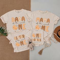 three t - shirts that say, dad and me are the best ones to be