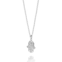 Unveil the captivating allure of our Silver Hamsa Hand Pendant, where spirituality meets elegance. This enchanting talisman, intricately crafted with meticulous precision, embraces you with protection, fortune, and harmony. Feel the mystical energy radiate as the Hamsa Hand, adorned with delicate details, on an 18" belcher chain which layers perfectly with other necklaces from your collection. Choose the timeless sterling silver or classic gold-plated sterling silver. Versatile and divine, this pendant accompanies you on every adventure, be it a casual day or a special occasion. Let this Hand of Fatima Pendant unlock the magic within you. We want your jewellery to stay in great condition so you can enjoy it for years to come. With some simple steps you can help prolong the life of your pie Elegant Silver Necklaces For Blessings, Elegant Silver Necklace For Blessing, Elegant Silver Necklace For Blessing Occasions, Hand Necklace, August Birthstone Jewelry, July Birthstone Jewelry, Classic Gold, Men's Jewelry Rings, Hamsa Hand