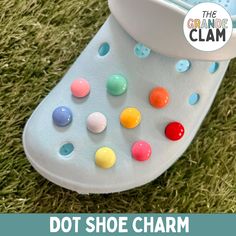 This listing is for ONE color dot shoe charm. I know these charms are small but they are MIGHTY! They brighten my day and make me smile! Plus talk about a fun conversation starter All of my charms are handcrafted so there will be no two exactly the same, they are all a 'lil bit unique! Disclaimer - - - - - - - - - - - - - - - - - - - - - - - - With all of the shoe charms in my shop, there is a chance that there MIGHT be some visible glue/residue! I know this may not be aesthetically pleasing, bu Fun Conversation Starters, Food Charms, New Charmed, 90s Retro, Cute Charms, Shoe Charms, Handmade Shoes, My Day, Unique Charms