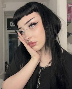 Goth Mommy, Body Modification Piercings, Goth Stuff, Funky Makeup, Face References, Alt Makeup, Selfie Inspo, Full Makeup, Alt Girls