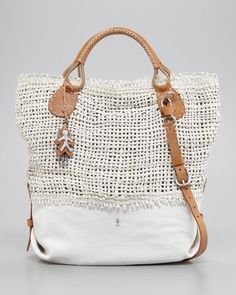 Henry Beguelin Neiman M Woven Leather Tote, Crochet Shoulder Bags, Diy Bags Purses, Woven Tote Bag, Straw Bags, Diy Bag, Shoulder Tote