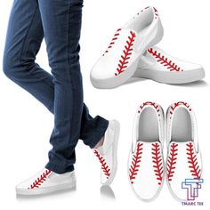 Classy Baseball Men`s Slip Ons - Amaze Style™- Baseball Ideas, Baseball Men, Mens Slip Ons, Women's Slip Ons, Slip Resistant Shoes, Mens Canvas Shoes, Baseball Women, Baseball Season, Sports Clothing