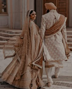 Desi Bride And Groom Outfits, Indian Couple Poses Desi Wedding, Indian Bride Groom Photography, Indian Wedding Bride Groom, Bridal Photoshoot Indian, Indian Wedding Photography Aesthetic, Indian Bride And Groom Pictures, Indian Wedding Photography Couples Engagement Photos, Indian Wedding Shoot Poses