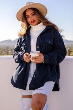 Ruby Navy Button Down Shacket #letsbepriceless #style #streetstyle #ootd #womensfashion #womensoutfit #outfitideas #stylinginspo #casualoutfit #datenight #fashion #dreamcloset #chicoutfits #affordablestyle #teenoutfits #simpleoutfits #casualfashion #softgirlaesthetic #trendyoutfits #90sfashion #aestheticoutfits #BacktoSchool #FallOutfit #CollegeFashion #fallfashion #schoolfashion #fallstyle #fallvibes Navy Shacket Outfit, Womens Holiday Fashion, Shacket Outfit, Striped Tops, Turtleneck Bodysuit, Ribbed Turtleneck, College Fashion, Christmas Fashion, Notched Collar