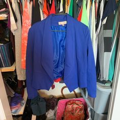 Blue Philosophy Blazer. Never Worn In Great Condition. Tailored Blue Spring Outerwear, Royal Blue Spring Blazer For Work, Colored Blazer, Suit Jackets, Blazer Suit, Philosophy, Suit Jacket, Color Blue, Jackets & Coats