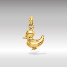 Quack up your style with the adorable 14k gold duck pendant! It's not just jewelry; it's a feathered friend around your neck, ready to waddle into your heart. Picture yourself with the charming 3D duckling charm, each quack and waddle bringing joy wherever you go.  Need a touch of whimsy? The gold duck necklace adds a splash of duck-tastic fun to any outfit, sure to turn heads and raise smiles. Elevate your look with the timeless charm of the 14k duck pendant, a classic piece that's ducky-approv Tiny Treasures, Real Gold, Gold Pendant, Charm Necklace, Jewelry Box, Diamond Cuts, Jewelry Necklace Pendant, Accessory Gift, Electronic Accessories