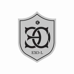 the exo - l logo on a white background with black and grey letters,