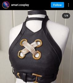 Brown crop top, steampunk, the arcane, jinx, cosplay, jinx cosplay, homemade cosplay, diy cosplay, Jinx Top Pattern, Jinx Halloween Costume, Arcane Aesthetic Outfits, Jinx Arcane Costume, Jinx Outfit Ideas, Jinx Arcane Outfit, Arcane Jinx Aesthetic, Jinx Outfit