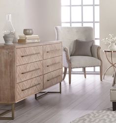 Herringbone Stonewash Double Dresser Bedroom Furniture Classic, Dresser Room, Bedroom Dresser Styling, Timeless Bedroom, Designer Bedroom, Brushed Gold Hardware, Classic Coastal, Cerused Oak, Zen Master