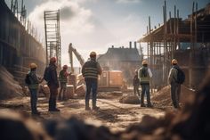 Grupo de constructores que trabajan en e... | Premium Photo #Freepik #photo #ingenieros-trabajando #ingeniero #ingeniero-construccion #ingeniero-civil