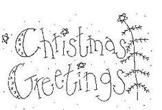 the words christmas greetings written in black ink