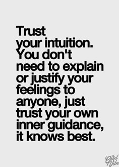 a quote that says trust your institution you don't need to explain or just