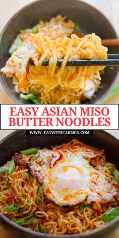 Turn up the heat with these Spicy Miso Noodles! This dish is the perfect fusion of bold flavors and comforting textures, making it a must-try for noodle enthusiasts. Elevate your culinary experience with the rich umami taste of miso butter, adding depth and complexity to every bite. Whether you're a novice or a seasoned chef, these easy Asian noodles are sure to impress. Inspired by the vibrant flavors of Filipino street food, this dish offers a tantalizing twist on traditional noodle dishes. Whip up the homemade noodle sauce recipe in minutes for a quick and flavorful meal. Packed with wholesome ingredients, these healthy recipes are a delicious way to indulge in your favorite Asian inspired flavors. Dive into a world of savory delights with these unforgettable Asian noodle recipes. Lunch Idea Recipes, Asian Dinners Recipes, Elevate Ramen Noodles, Easy Asian Lunch Recipes, Easy Chinese Recipes Noodles, Mr Noodle Recipes, Miso Dishes, Asian Meal Ideas, Traditional Japanese Food Recipes