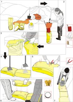 the instructions for how to make a banana chair