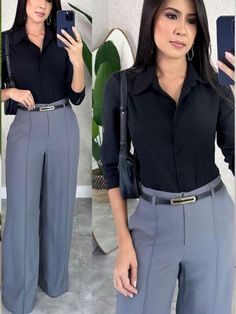 #moda #modaevangélica #modasummer #elegant #inspiration #instagram #inspiração #inspired #elegante #vestido #vestidos #dress #dressesforwomen Wide Leg Pants Outfit Work, Pants Outfit Work, Work Attire Women, Wide Leg Pants Outfit, Venus Fashion, Classy Dress Outfits, Women's Casual Style, Wide Pants, Work Attire