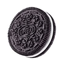 an oreo cookie on a white background