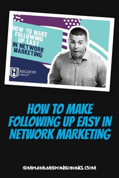 an advertisement for network marketing with a man making a face