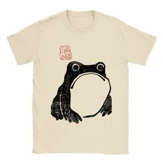 Japan Art Matsumoto Hoji frog art print. Japanese woodblock reproduction. Ugly cute toad Print. Wabi sabi wall art. Vintage frog painting.  This amazing t-shirt features an eye-catching vintage style illustration of an unimpressed frog by renowned artist, Matsumoto Hoji. The intricate details and unique style of this artwork will get you noticed! Not only does it make a great statement piece, but it's also incredibly comfortable and breathable. It's made from 100% cotton for superb softness and Matsumoto Hoji, Frog Painting, Epic Clothes, Wabi Sabi Wall Art, Vintage Style Art, Shirt Design Inspiration, Frog Art, Japan Art, Art T Shirt