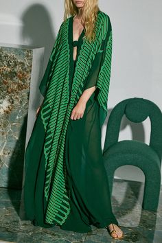 JOHANNA ORTIZ-Tejiendo El Tropico Dress- Party Dress Codes, Jungle Dress, Colombian Fashion, Silk Caftan, Loungewear Dress, Johanna Ortiz, Caftan Dress, Feather Dress, Modest Fashion Outfits