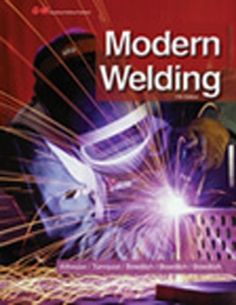 the cover of modern weldering, with an image of a man working on a machine