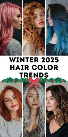 Hair Colors 2024 Fall, Hair Color For Winter 2024, Fun Winter Hair Color Ideas, Brunette Hair Dye Ideas, Hair Color Ideas For Brunettes Winter, Red And Brunette Hair, Cool Winter Hair Color, Winter 2024 Hair Trends, Red And Brunette